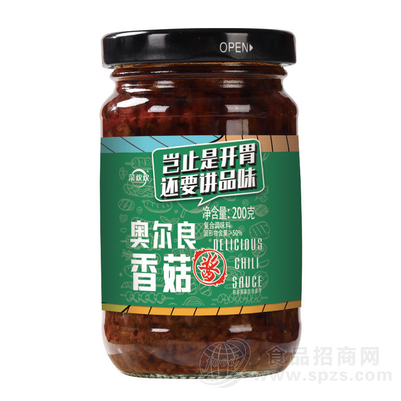 菜欢欢奥尔良香菇酱调味酱200g