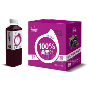 维他星100桑葚汁果汁饮料1LX8瓶