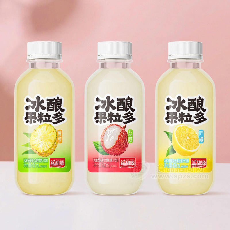 益和源冰酿多种口味复合果粒果汁饮料420ml