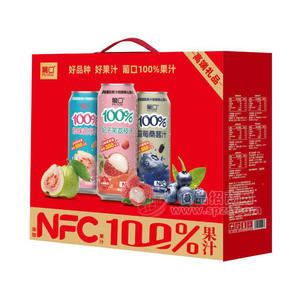 葡口礼盒装NFC100%果汁饮料