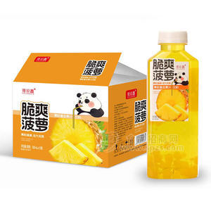 豫浪鑫脆爽菠萝果粒复合果汁饮料500mlx15瓶