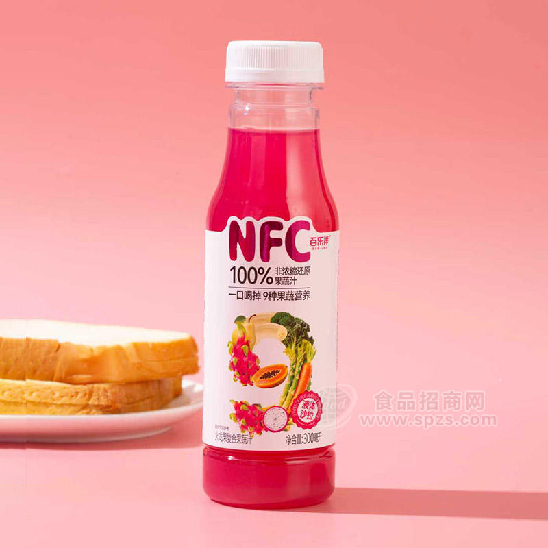 百乐洋NFC火龙果复合果蔬汁果汁饮料300ml