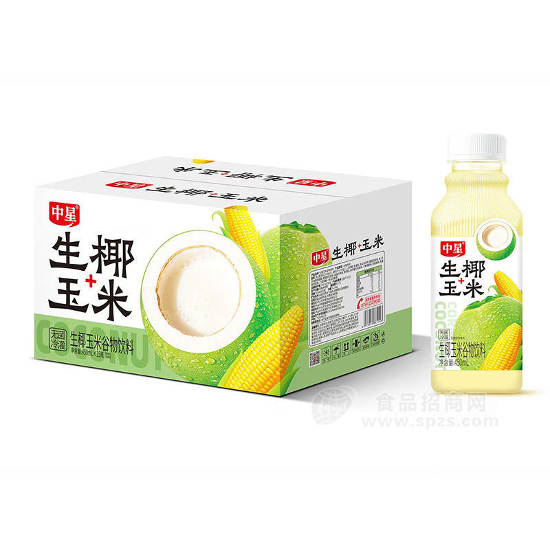 中星生椰玉米谷物饮料450mlx15瓶 