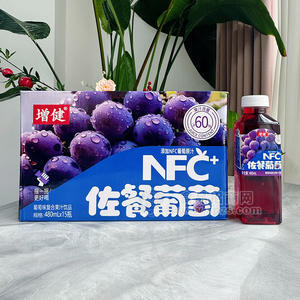 增健NFC佐餐葡萄味复合果汁饮料480mlx15瓶