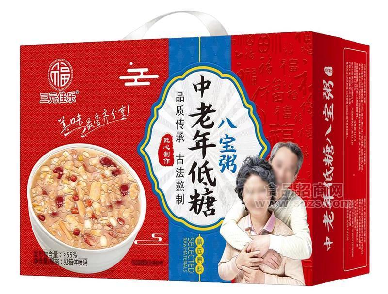 三元佳乐中老年低糖八宝粥方便粥