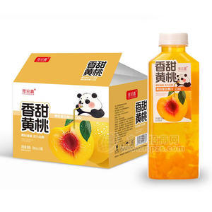 豫浪鑫香甜黄桃果粒复合果汁饮料500mlx15瓶