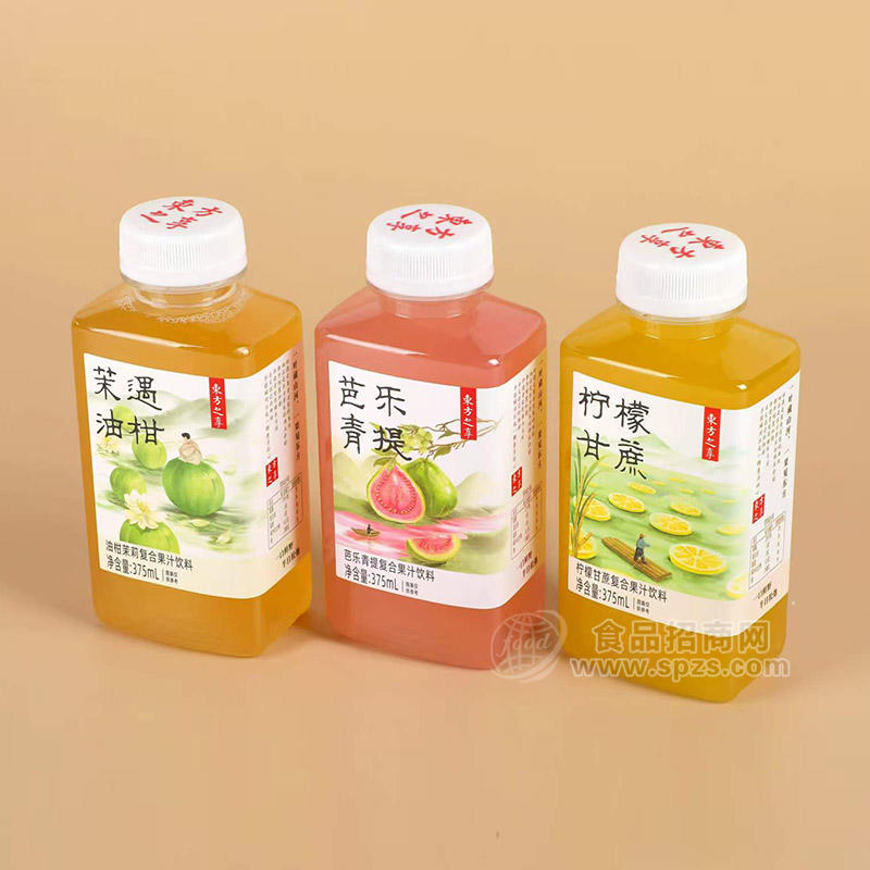 东方之享茉遇油柑芭乐青提柠檬甘蔗复合果汁饮料375ml