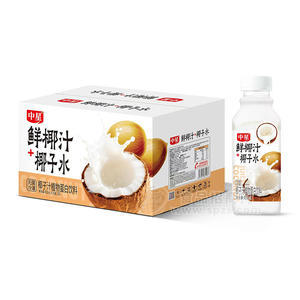 中星鲜椰汁+椰子水植物蛋白饮料450mlx15瓶