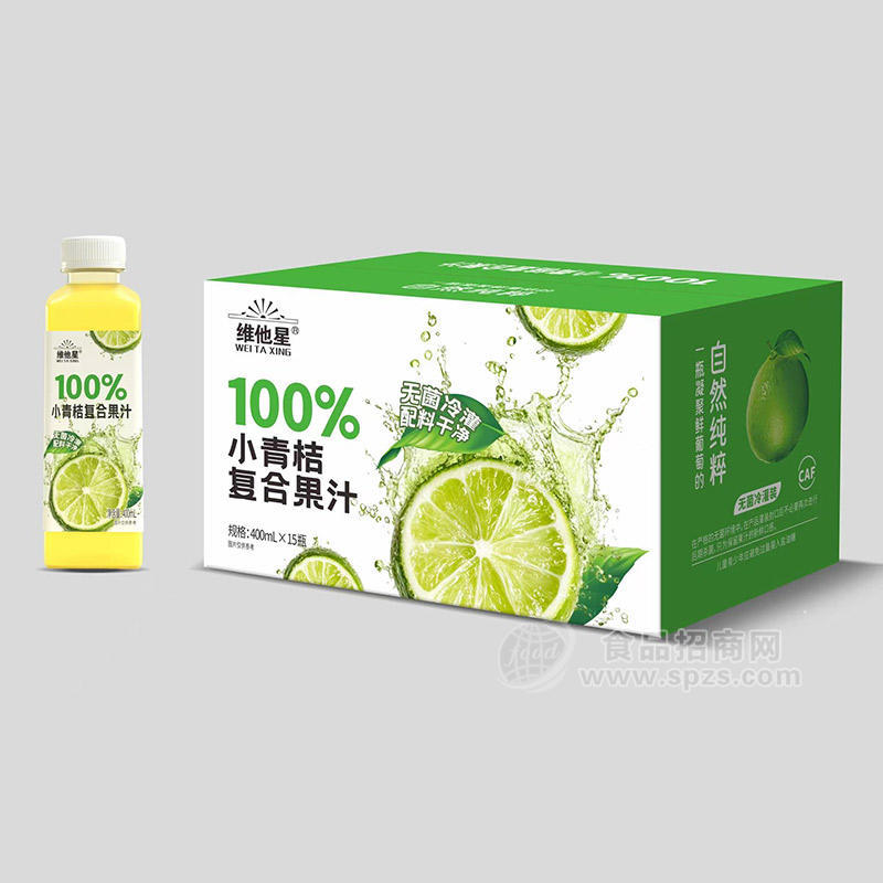 维他星100%小青桔复合果汁饮料400mlx15瓶
