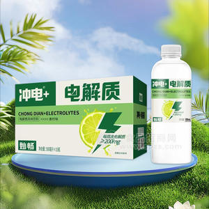 冲电电解质青柠味风味饮料500mlx15瓶