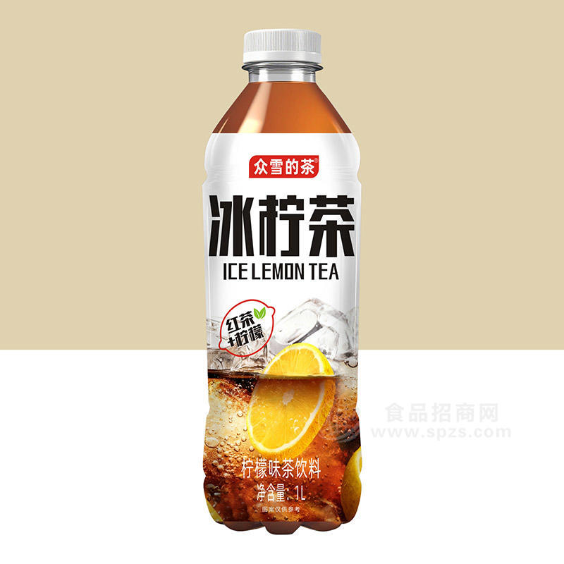 众雪的茶冰柠茶柠檬味茶饮料1L