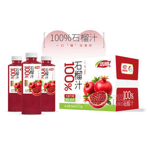 浩明100%石榴汁果汁饮料500mlx12瓶