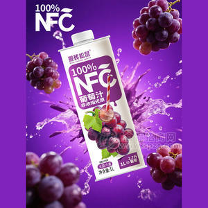 搬砖松鼠100%NFC葡萄汁果汁饮料1L