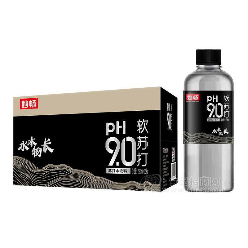 妙畅软苏打苏打水饮料590mlx15瓶