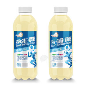 金晨甘草+金银花+葡萄糖植物饮料葡萄糖补水液700ml