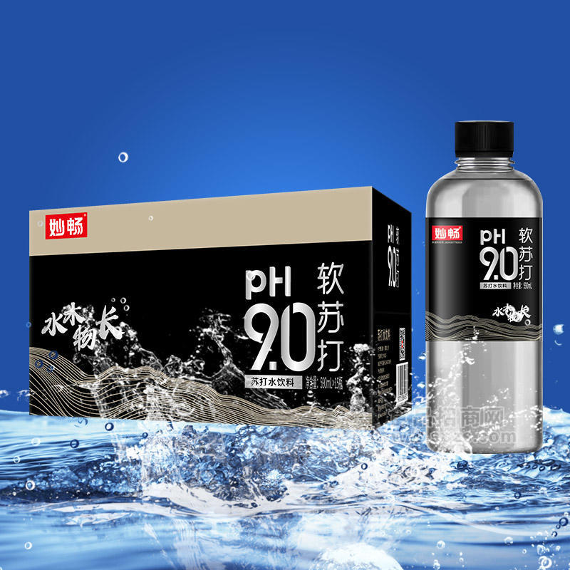 妙畅软苏打苏打水饮料590mlx15瓶