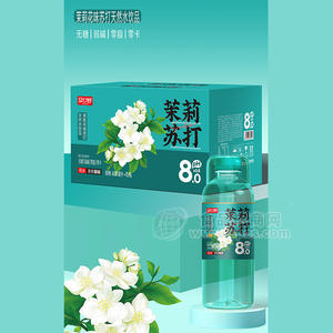 众口妙茉莉花味苏打天然水饮品600mlx15瓶