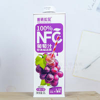 搬砖松鼠100%NFC葡萄汁果汁饮料1L招商