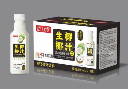 益力添生椰椰汁椰子果汁饮料608ml
