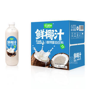 怡道鲜鲜椰汁植物蛋白饮料1.25LX6瓶