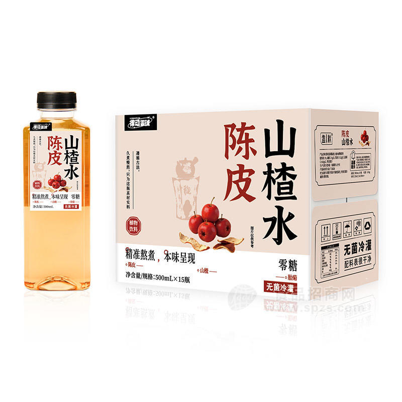 律动星球养生水陈皮山楂水植物饮料500mlx15瓶