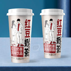红豆奶茶风味饮品杯装饮料大杯奶茶杯装奶茶620g