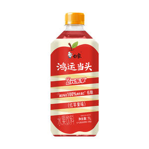 白象鸿运当头低糖红苹果味水果饮料1L