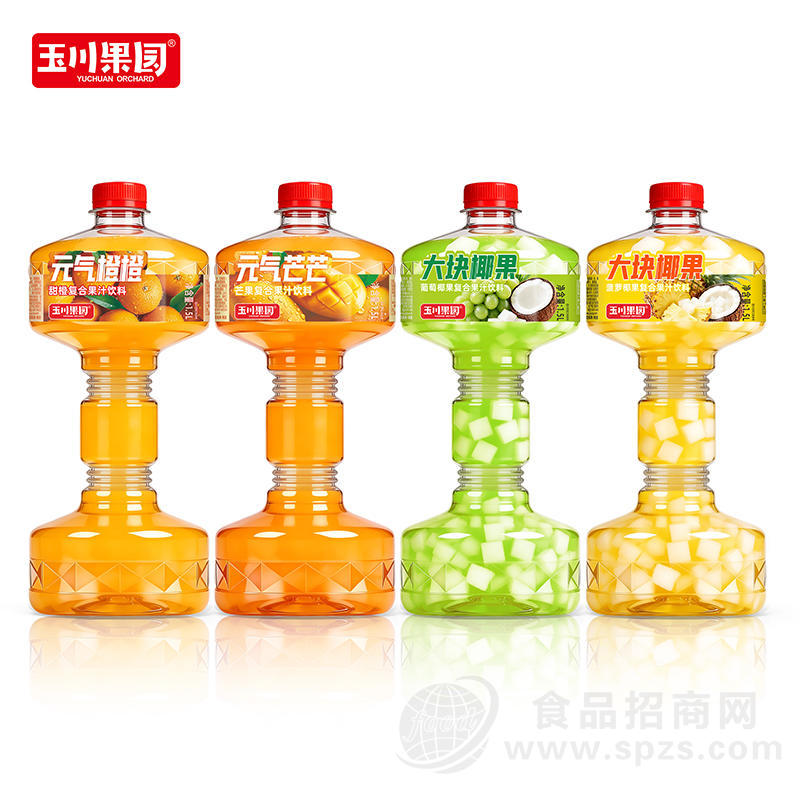 玉川果园哑铃瓶系列复合果汁饮料1.5L
