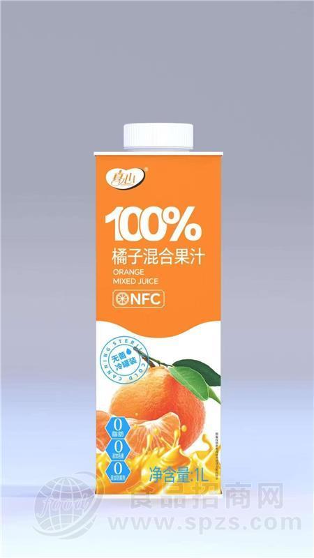 真心百分百NFC100%橘子混合果汁1l