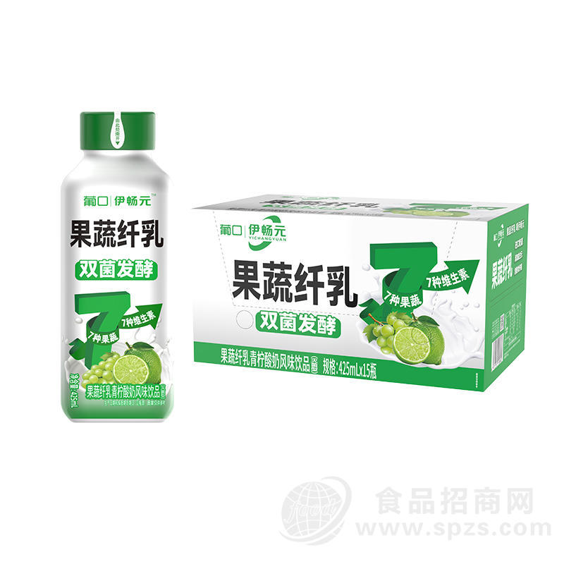 葡口果蔬纤乳青柠酸奶风味饮品425mlx15瓶