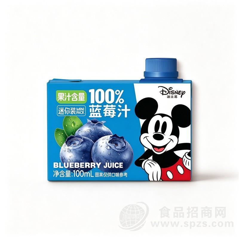 迪士尼系列100%蓝莓汁迷你装100ml