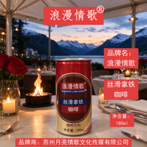 浪漫情歌丝滑拿铁咖啡饮料180ml罐装饮料