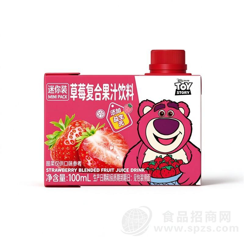 迪士尼系列草莓复合果汁饮料迷你装100ml