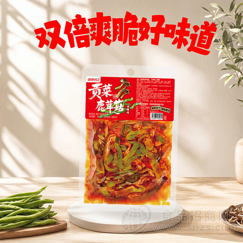 湘辣特工贡菜鹿茸菇香辣味休闲食品100g