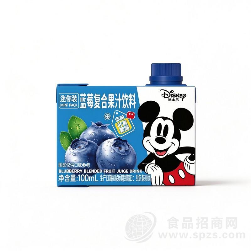 迪士尼系列蓝莓复合果汁饮料迷你装100ml
