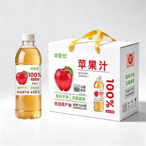 华臣仕100%苹果汁无菌灌装果汁饮料1Lx6瓶