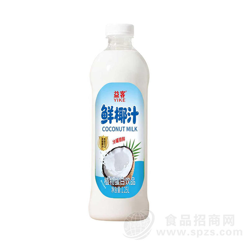 益客鲜椰汁植物蛋白饮品1.25L