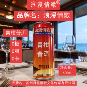 浪漫情歌青柑普洱茶饮料500ml罐装饮料