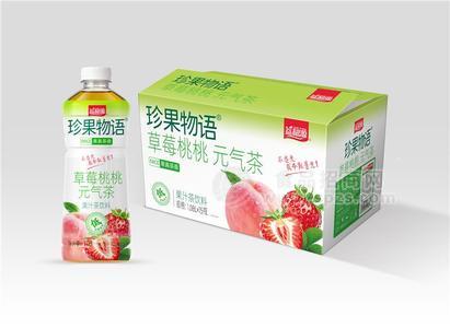 益和源珍果物语草莓桃桃元气茶果汁茶饮料1.08L