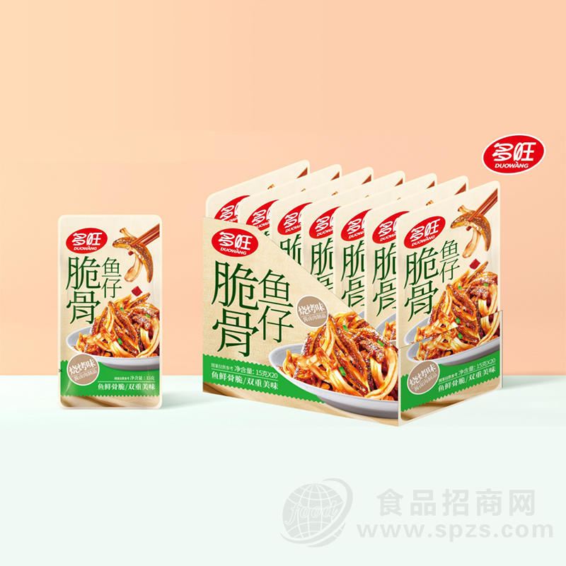 多旺烧烤味脆骨鱼仔休闲食品15gx20