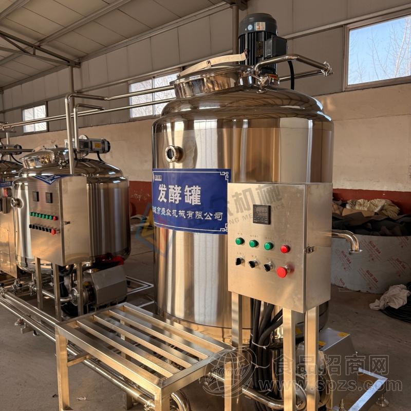 巴氏鲜奶生产设备 电加热搅拌式发酵罐储奶罐