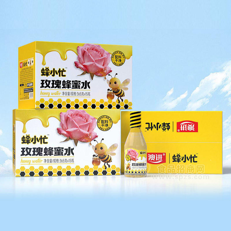 蜂小忙玫瑰蜂蜜水365gx15瓶