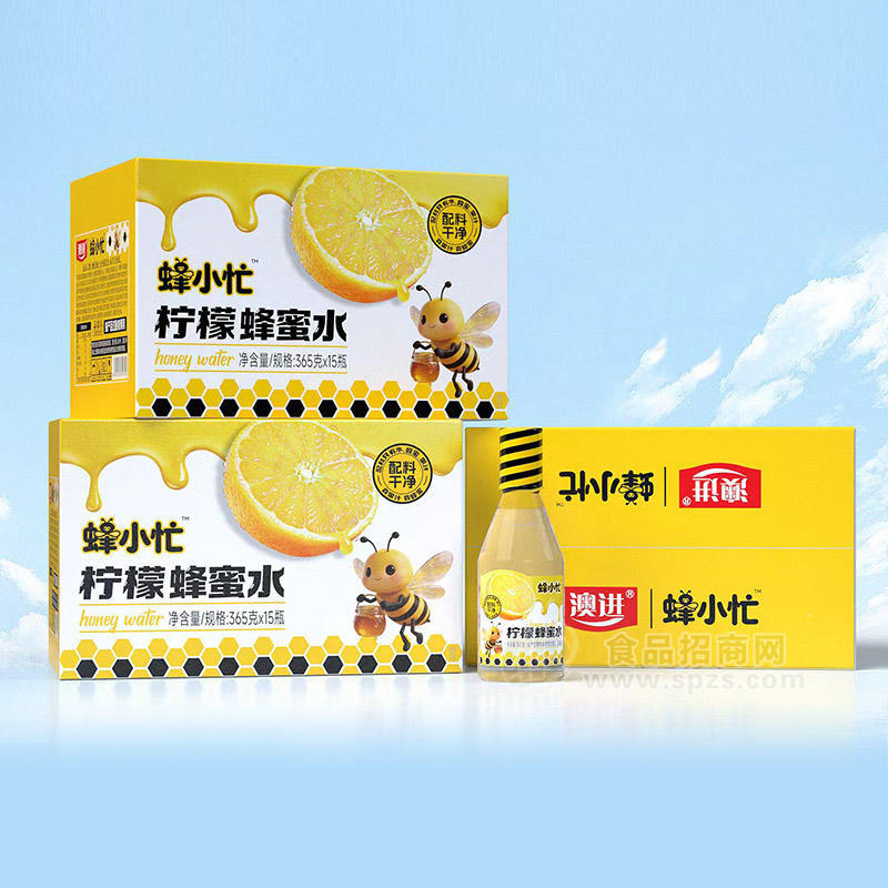 蜂小忙柠檬蜂蜜水风味饮料365gx15瓶