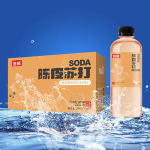 妙畅陈皮茶味苏打水饮料590mlx15瓶