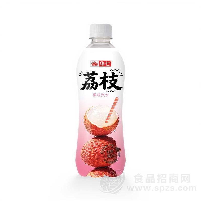 华七荔枝果味汽水480ml