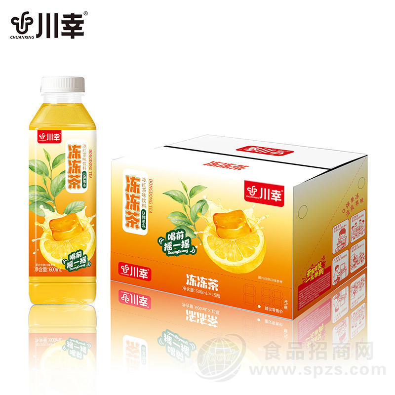 川幸冻冻茶冰红茶味饮料600mlx15瓶