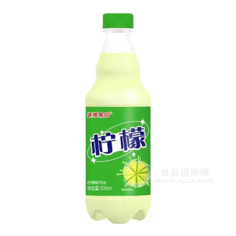 迷昵果园柠檬味汽水风味饮料500ml 
