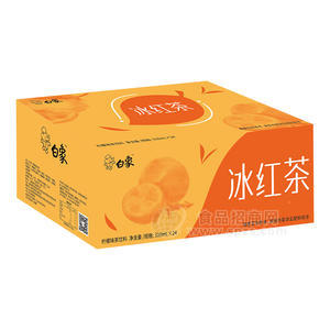 白象果味茶冰红茶柠檬味茶饮料310mlx24罐