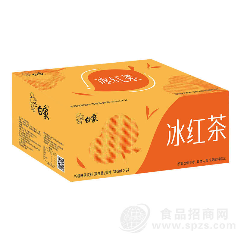 白象果味茶冰红茶柠檬味茶饮料310mlx24罐