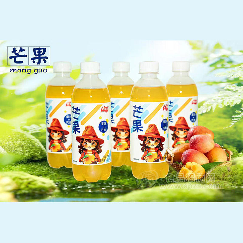 芒果果汁+气泡汽水饮料410ml